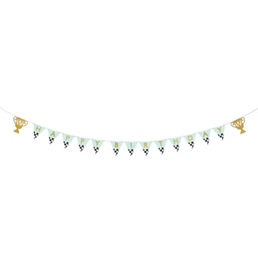 Picture of HAPPY BIRTHDAY RACING TROPHY BANNER 2.5M